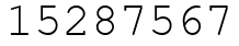 Число 15287567.
