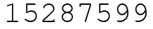 Число 15287599.