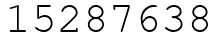 Число 15287638.