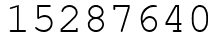Число 15287640.