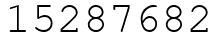 Число 15287682.