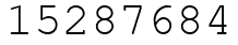 Число 15287684.
