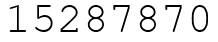 Число 15287870.