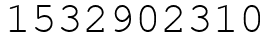 Число 1532902310.