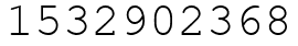 Число 1532902368.