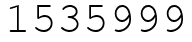 Число 1535999.