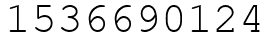 Число 1536690124.