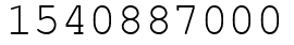 Число 1540887000.