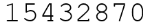 Число 15432870.