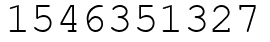 Число 1546351327.