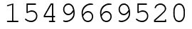 Число 1549669520.