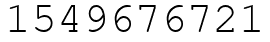 Число 1549676721.