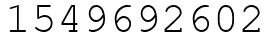Число 1549692602.