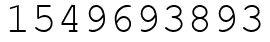 Число 1549693893.