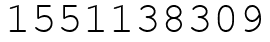 Число 1551138309.