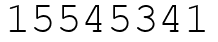 Число 15545341.