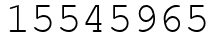 Число 15545965.