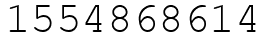 Число 1554868614.
