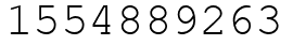 Число 1554889263.