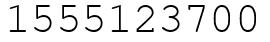 Число 1555123700.