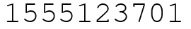 Число 1555123701.