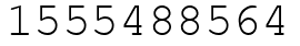 Число 1555488564.
