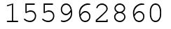 Число 155962860.