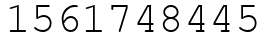 Число 1561748445.