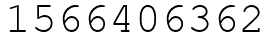 Число 1566406362.