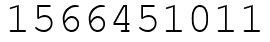 Число 1566451011.