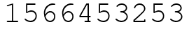 Число 1566453253.