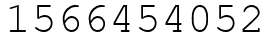 Число 1566454052.