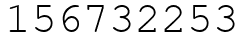 Число 156732253.
