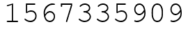 Число 1567335909.