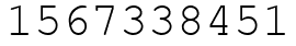 Число 1567338451.