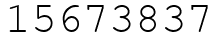 Число 15673837.