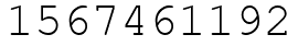 Число 1567461192.