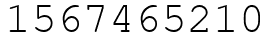 Число 1567465210.