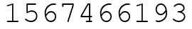 Число 1567466193.