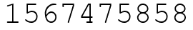 Число 1567475858.
