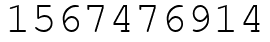 Число 1567476914.