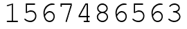 Число 1567486563.