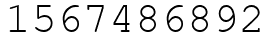 Число 1567486892.