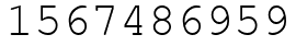 Число 1567486959.