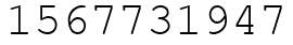 Число 1567731947.