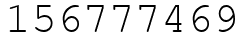 Число 156777469.