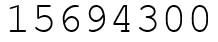 Число 15694300.