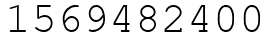 Число 1569482400.