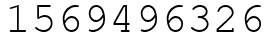Число 1569496326.