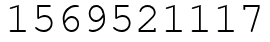 Число 1569521117.